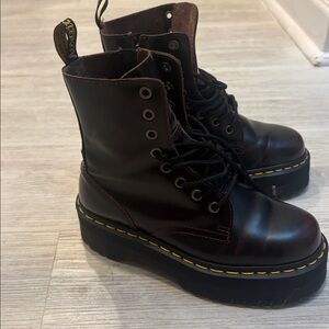 Dr. Martens Cherry Arcadia Ladon Up Boots